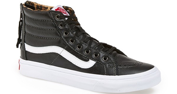 Vans Sk8-Hi Slim Zip Sneakers in Black