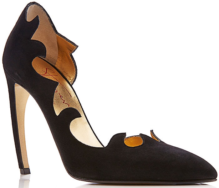 Walter Steiger Jagged-Edge Suede Pumps