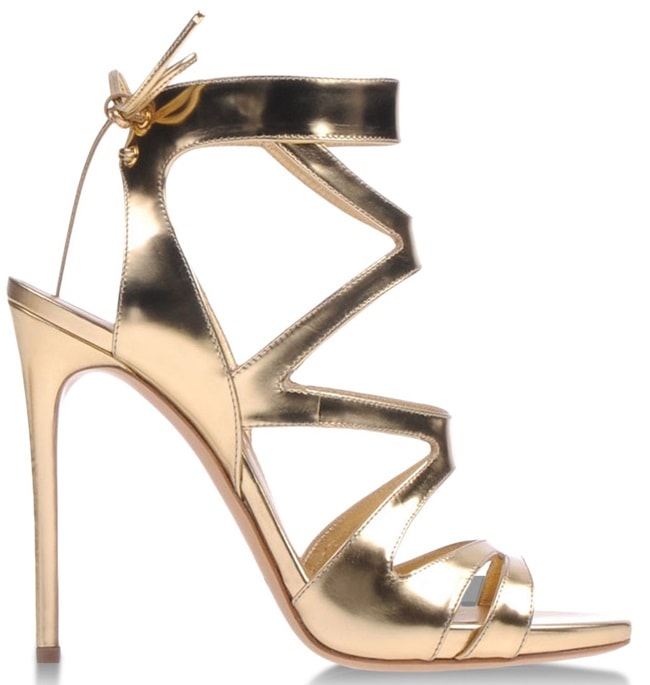 Casadei Cutout Ankle-Tie Sandals