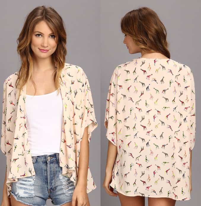 Gabriella Rocha Rainbow Giraffe Kimono