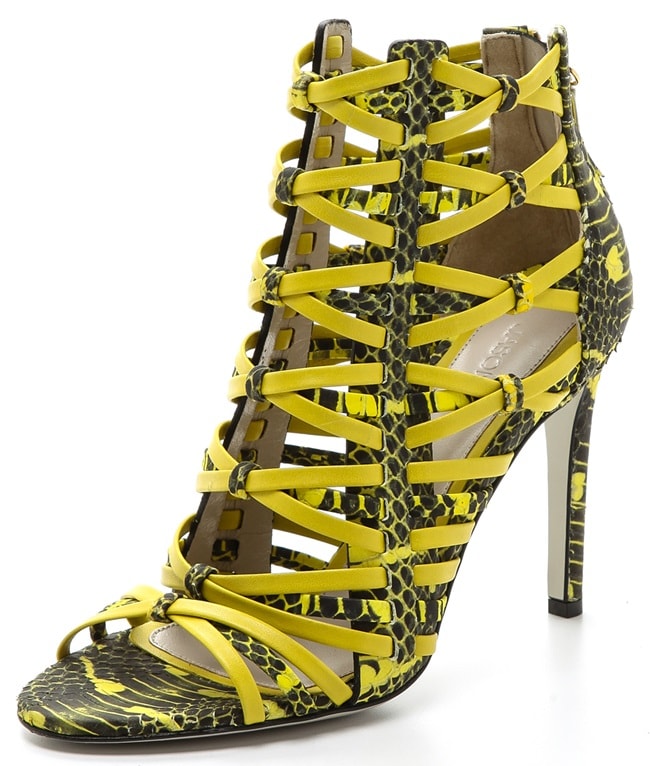 jason wu snake print strappy sandals