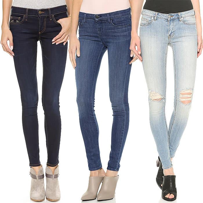 Low-rise skinny jeans from True Religion, J Brand, and BLK DNM bring back the early 2000s fashion trend with a modern twist