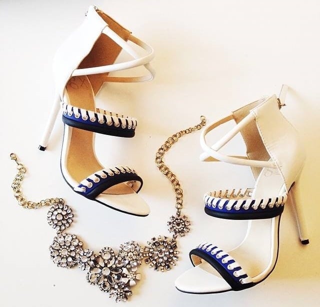 GX by Gwen Stefani "Takara" Sandals in Blue/White