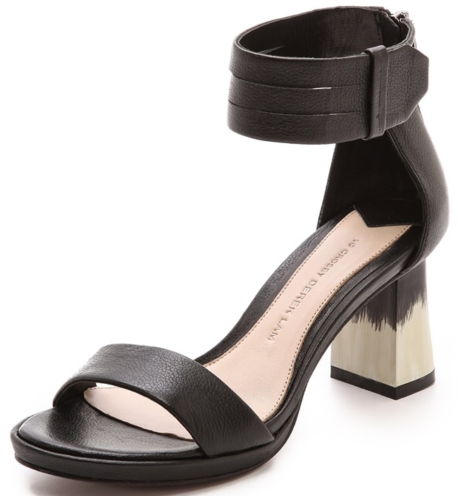 10 Crosby by Derek Lam "Marcel" Block-Heel Sandals