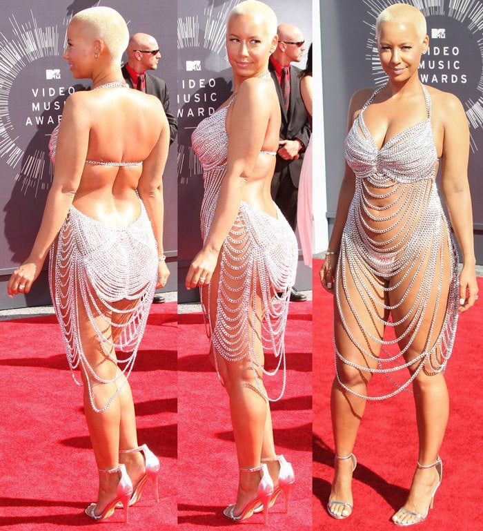 Amber Rose styled her chain dress with a g-string