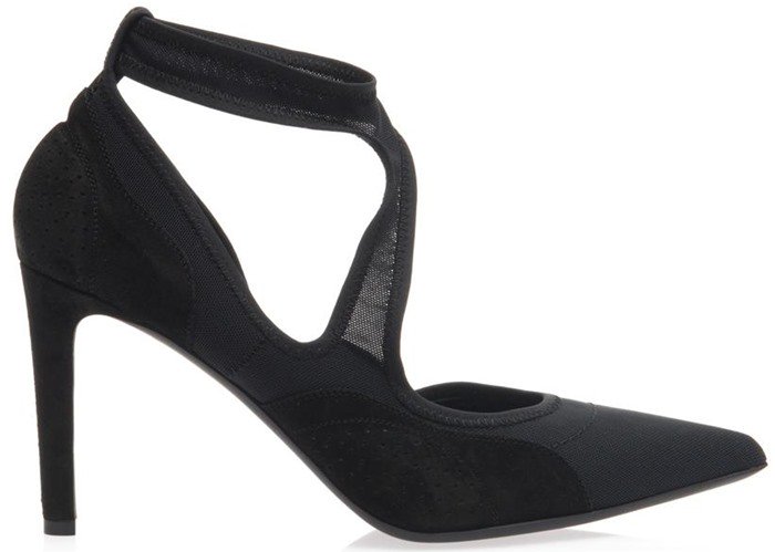 Balenciaga Mesh-and-Suede Pumps