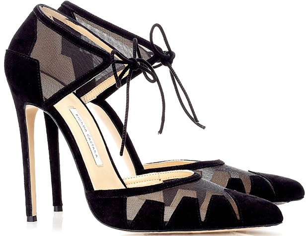 Bionda Castana Ankle-Tie Lana Pumps