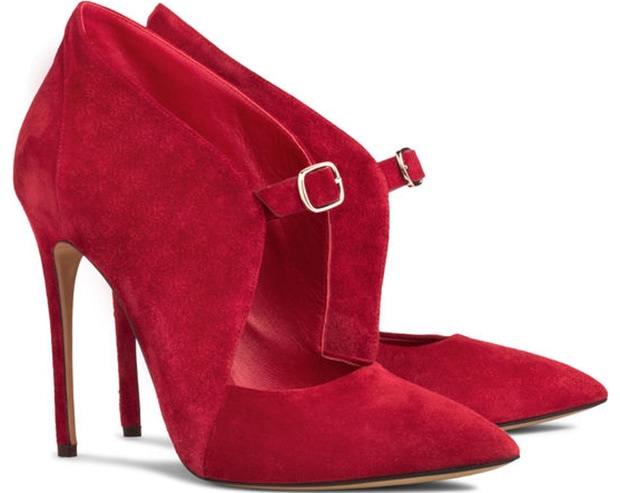 Casadei Bianca Pumps in Red Suede