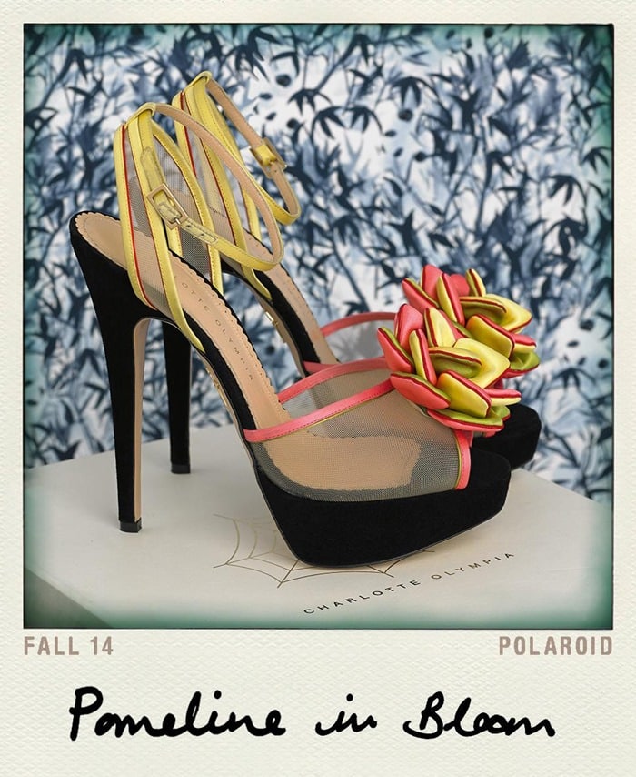 Charlotte Olympia Black Pomeline in Bloom