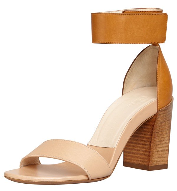 Chloe Stacked Heel Ankle Wrap Sandal