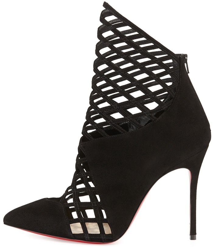 Christian Louboutin Mrs Boulglione Cutout Red Sole Bootie