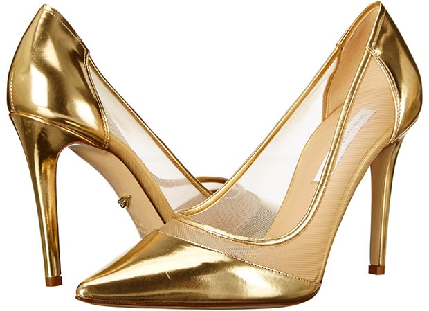 Diane von Furstenberg Bianca Pumps in Gold