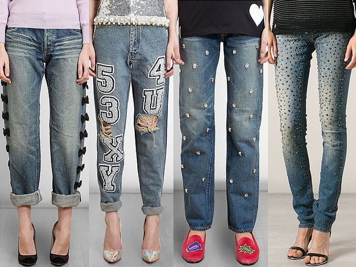 Embellished, embroidered, studded, and gem-encrusted jeans