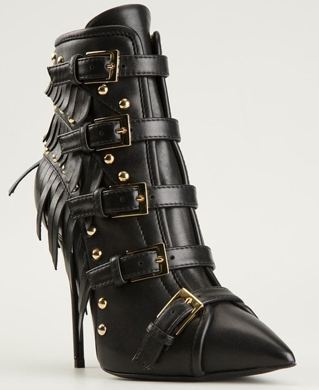 The slim heels of these boots are about 4 inches tall, and there are zipper closures on each side for ease of use