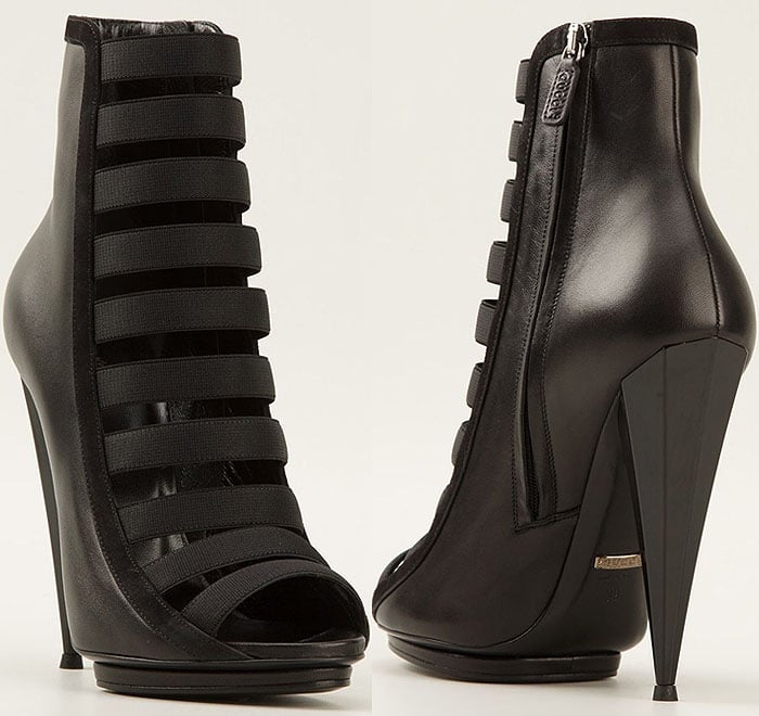 Gucci 'Olimpia' Elastic-Strap Cage Booties