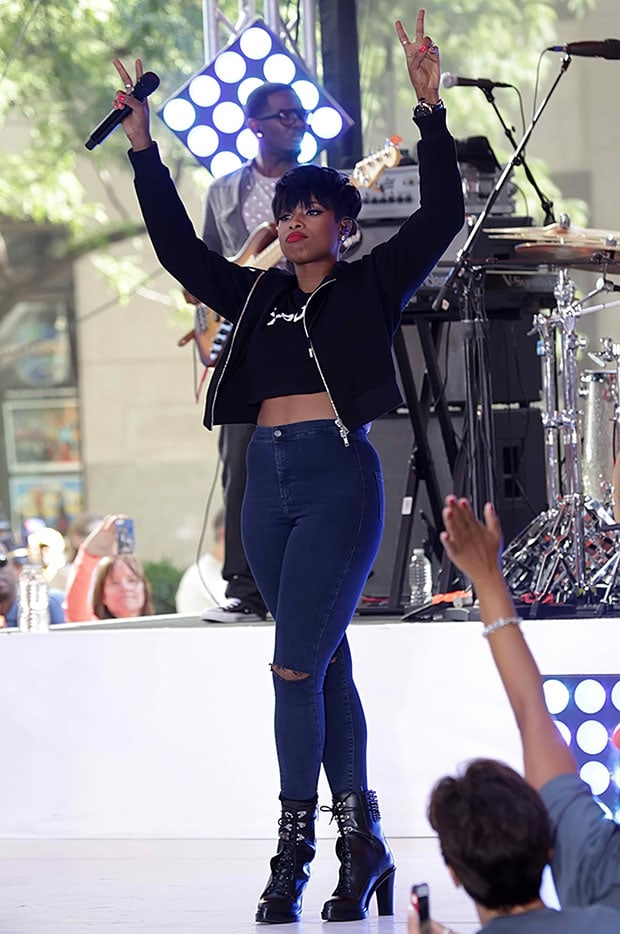 Jennifer Hudson performing live on NBC's The Today Show as part of the Toyota Summer Concert Series in New York City on August 19, 2014