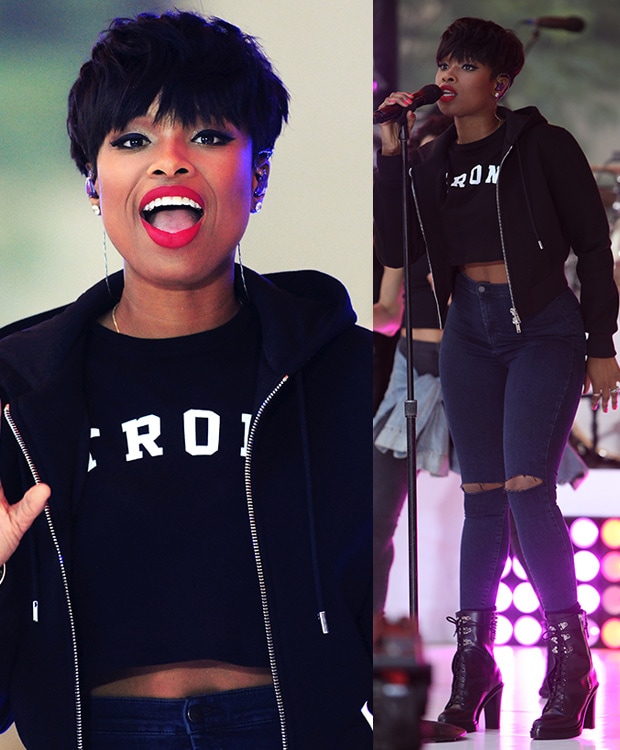 Jennifer Hudson performing live on NBC's The Today Show as part of the Toyota Summer Concert Series in New York City on August 19, 2014