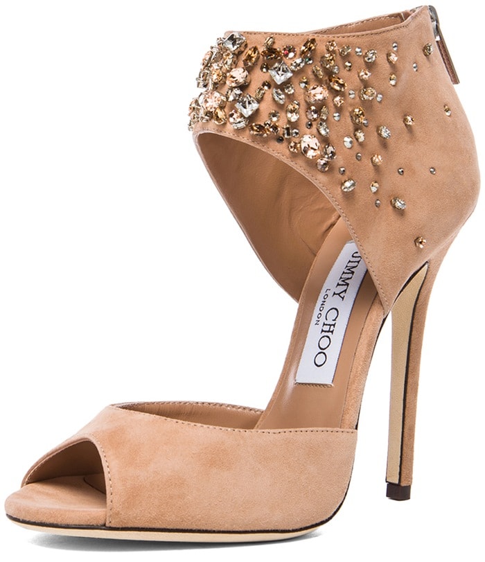 Jimmy Choo Beige Lust Suede Heels