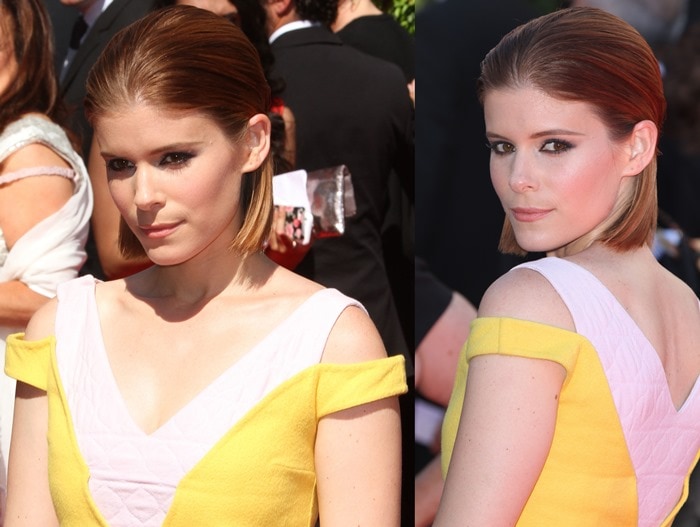 Kate Mara looked like an overcooked egg at the 2014 Creative Arts Emmy Awards