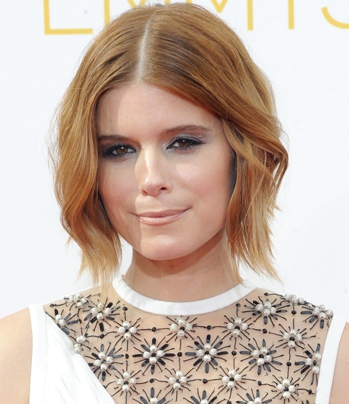 Kate Mara at the 66th Primetime Emmy Awards held at the Nokia Theatre L.A. Live in Los Angeles on August 25, 2014