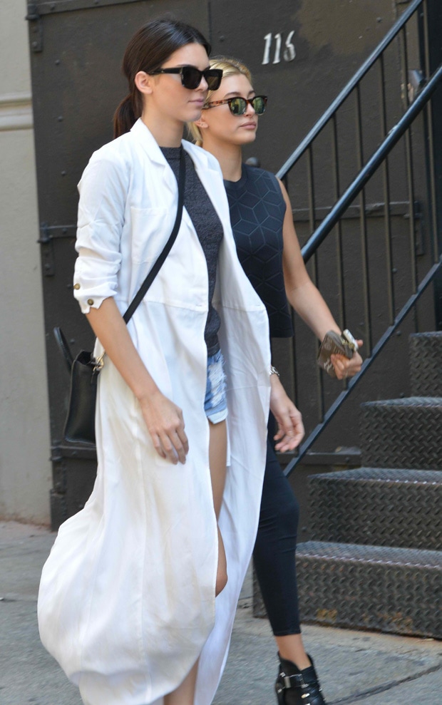 Kendall Jenner and Hailey Baldwin out shopping in Soho, Manhattan, New York City