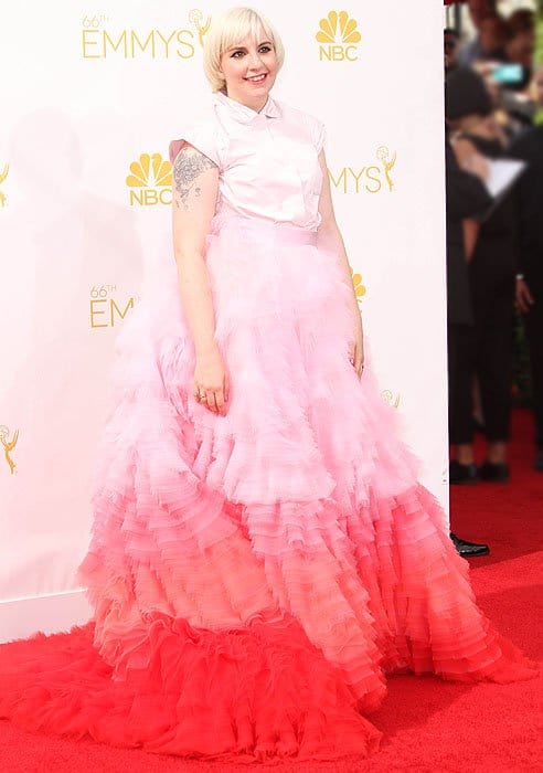 Lena Dunham's dress was compared to a cupcake, a piñata, and a used tampon