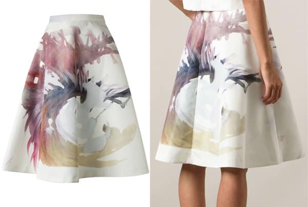 MSGM Painterly Print Skirt