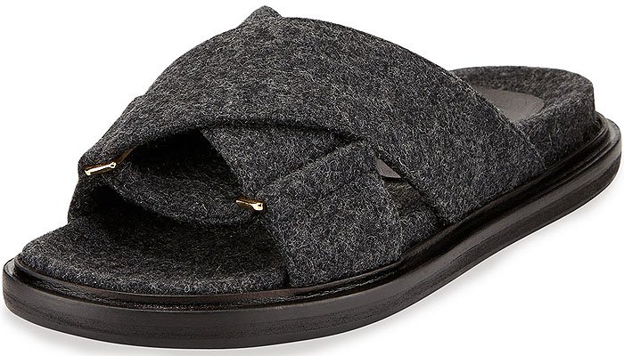 Marni Flannel Slide Sandals