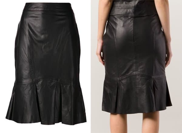 Moschino Cheap & Chic Leather Pencil Skirt