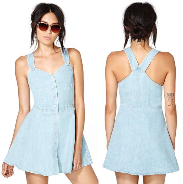 Motel Summer Days Denim Dress