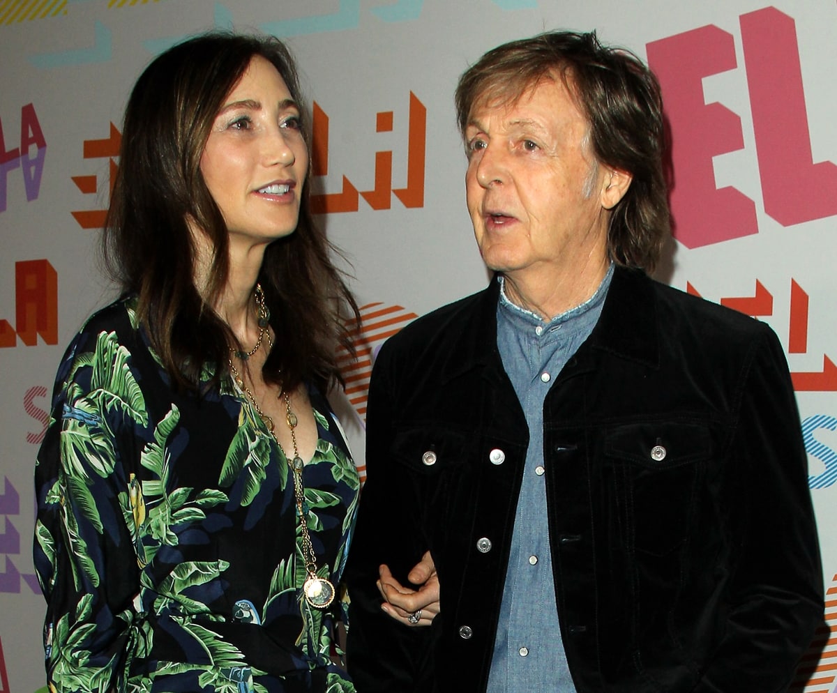 Paul McCartney and his wife Nancy Shevell arrive at the Stella McCartney's Autumn 2018 Collection Launch