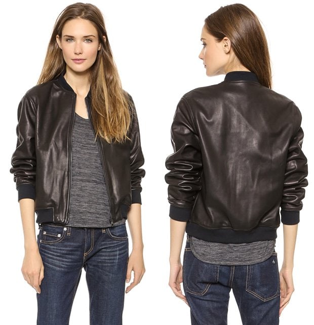 Rag & Bone JEAN The Leather Bomber Jacket