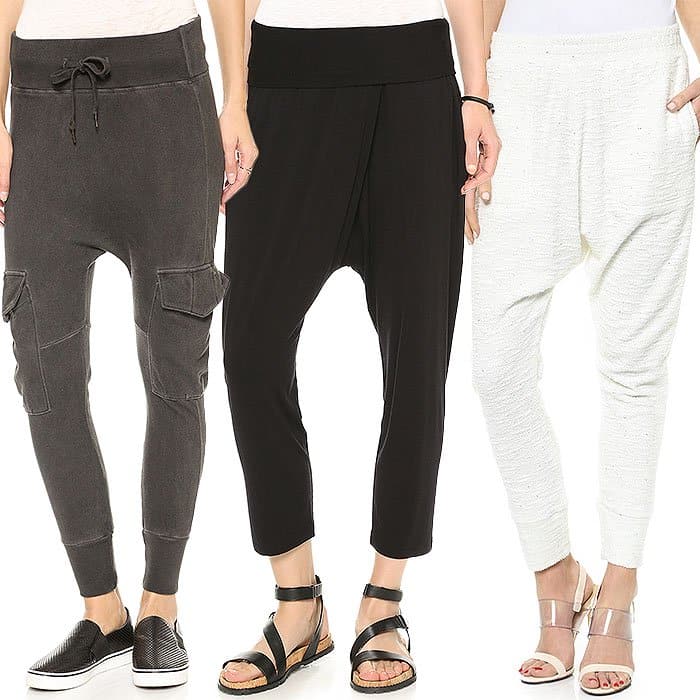 Relaxed drop crotch pants