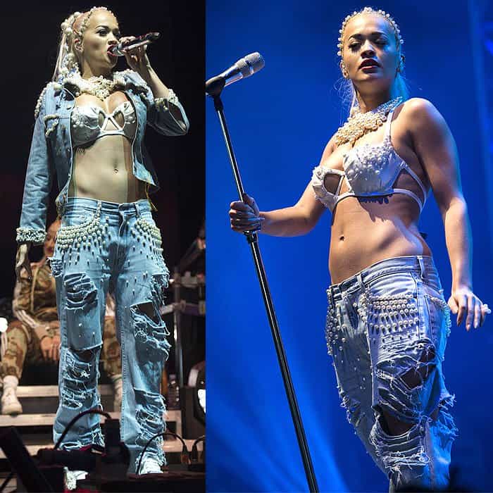 Rita Ora performing on day two of the 2014 V Festival in Chelmsford, England, on August 17, 2014