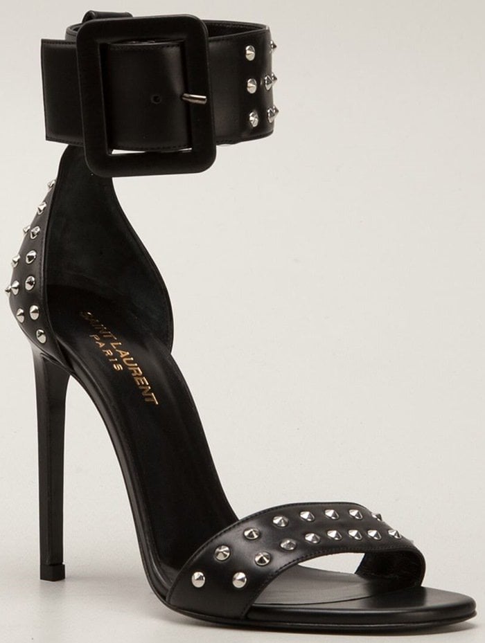 Black Studded Saint Laurent “Jane” Sandals
