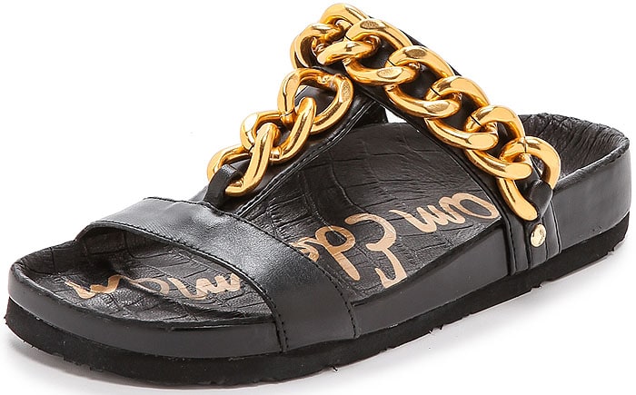 Sam Edelman "Allyn" Chain-Trim Sandals