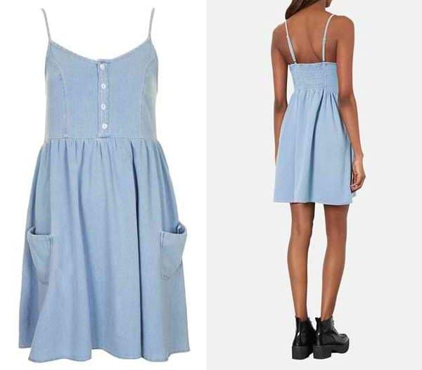 Topshop Moto Denim Babydoll Dress