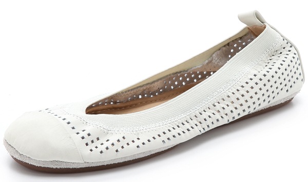 Yosi Samra Samara Patent Flats Oyster Grey