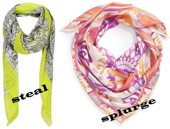 Topshop Hackney Map Scarf and Emilio Pucci Cupola New Show Silk Scarf