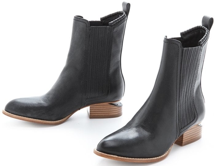 Alexander Wang Anouck Chelsea Boots with Natural Heel