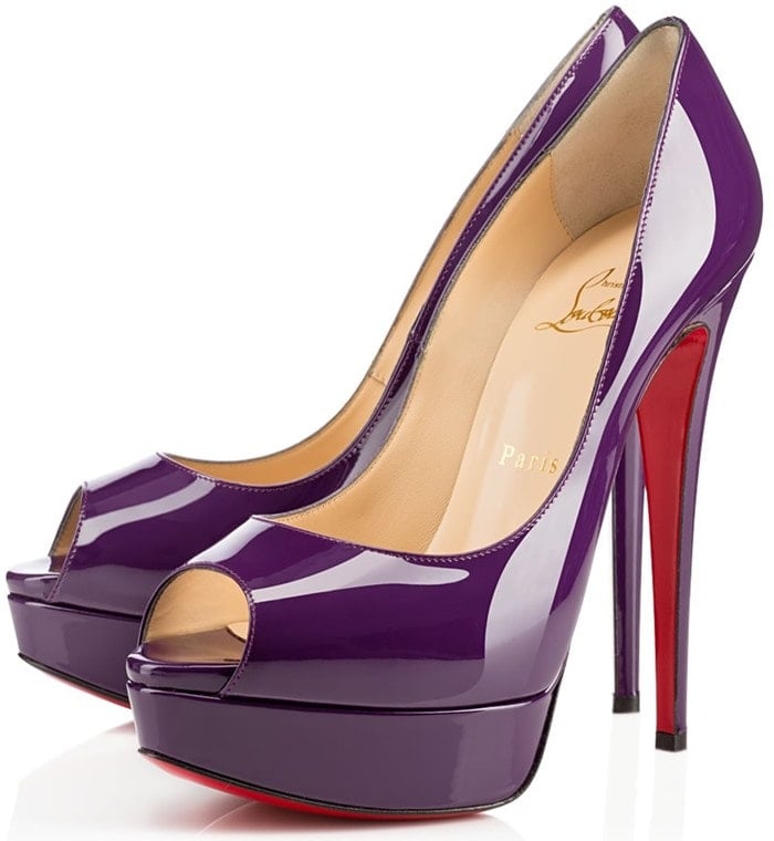 Christian Louboutin Purple Lady Peep