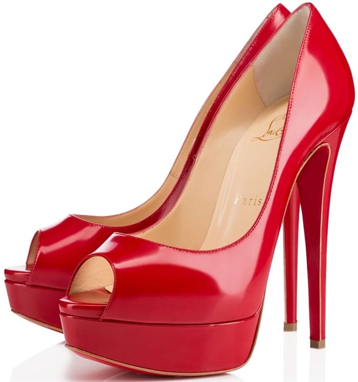 Christian Louboutin Red Lady Peep