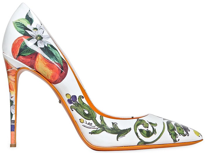 Kate Ceramica Orange Patent Pumps, $1,095