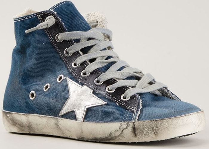 Golden Goose Deluxe Brand Blue Francy Hitop Sneakers