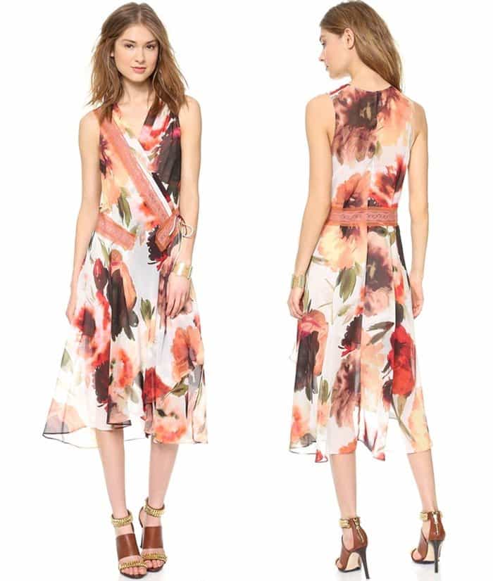 Haute Hippie Floral Wrap Dress