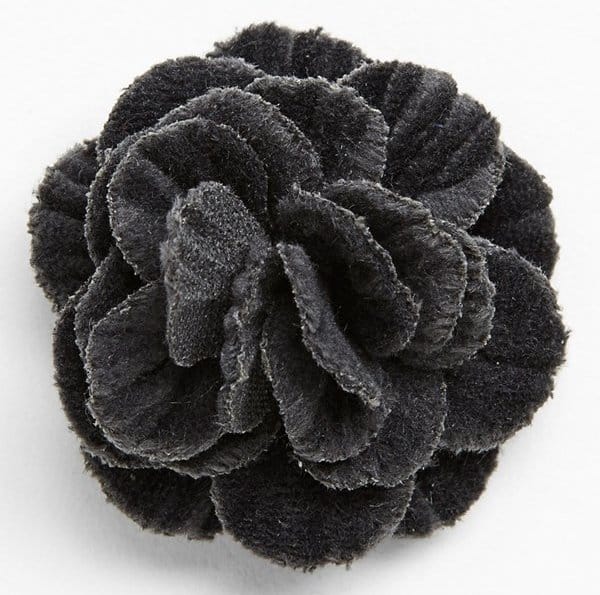 Hook + Albert Velvet Flower Lapel Pin