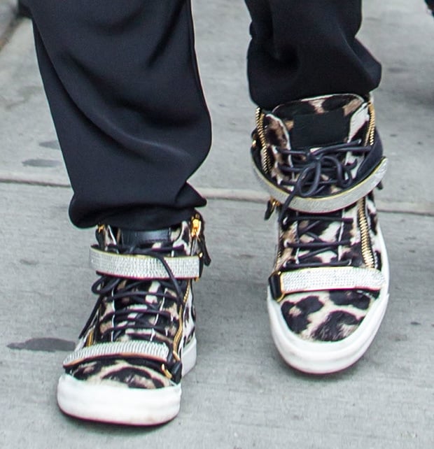 Jennifer Lopez wearing Giuseppe Zanotti sneakers