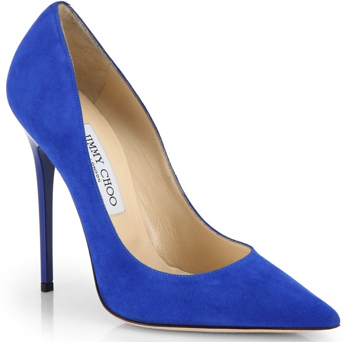 Jimmy Choo Blue Anouk Suede Pumps