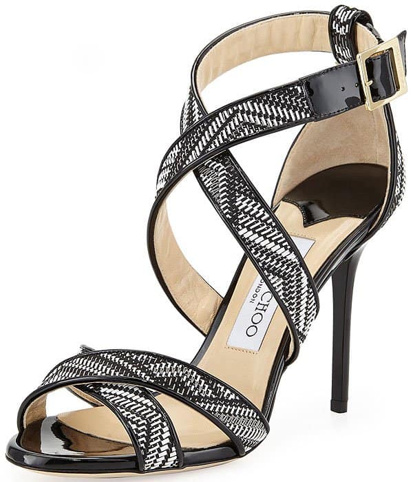 Jimmy Choo "Lottie" Woven Sandals