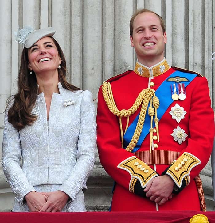 Kate Middleton with Prince William at the Trooping of the Colour Celebration